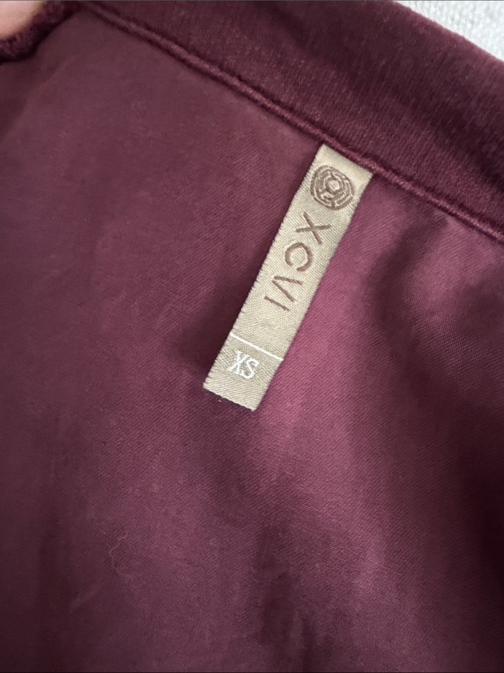 Maroon Tailored Long Zip-Front Jacket XS - Picture 5 of 6